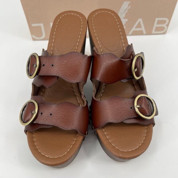 Just Fab Tan Studded Sandals | Size 6 - Perfect for Any Occasion - Picture 7 of 8